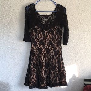 Material Girl Black Lace Dress